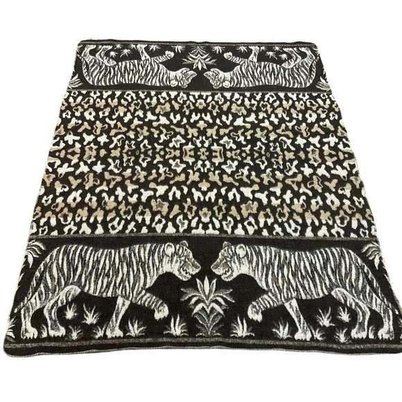 Vintage Vicuna 1950s Tiger Wall Hanging or Accent Rug - Reversible 72” x 87” - Picture 1 of 4